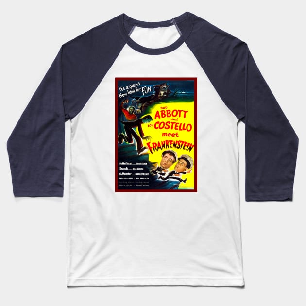 Abbott & Costello Meet Frankenstein Baseball T-Shirt by Vandalay Industries